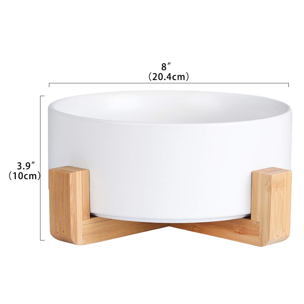 Pet Wooden Frame Bowl Ceramic