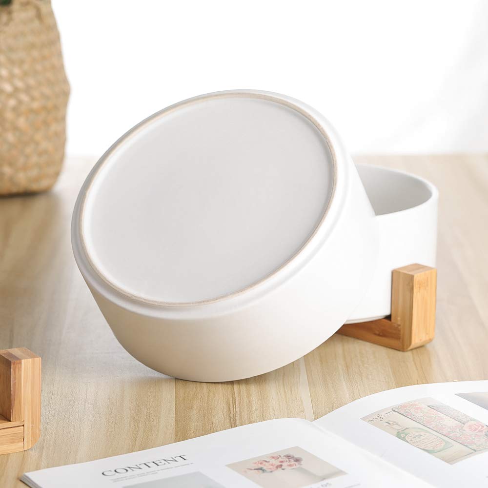 Pet Wooden Frame Bowl Ceramic