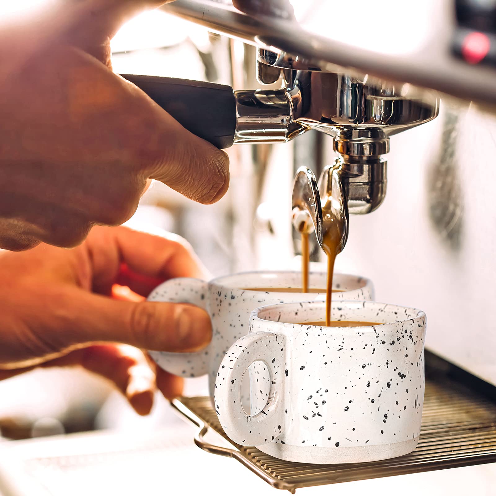 Stoneware Coffee Cups with Handle