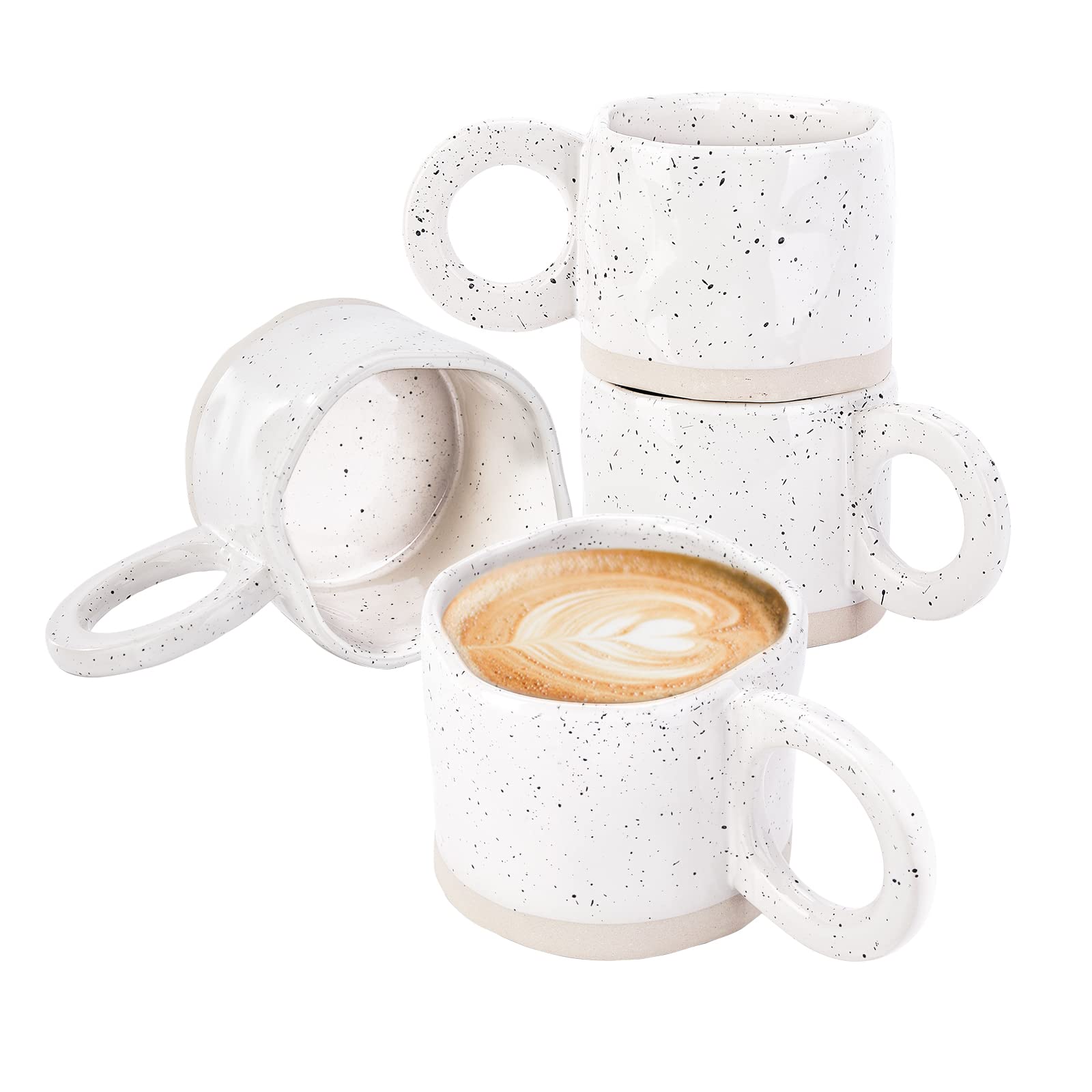 Stoneware Coffee Cups with Handle