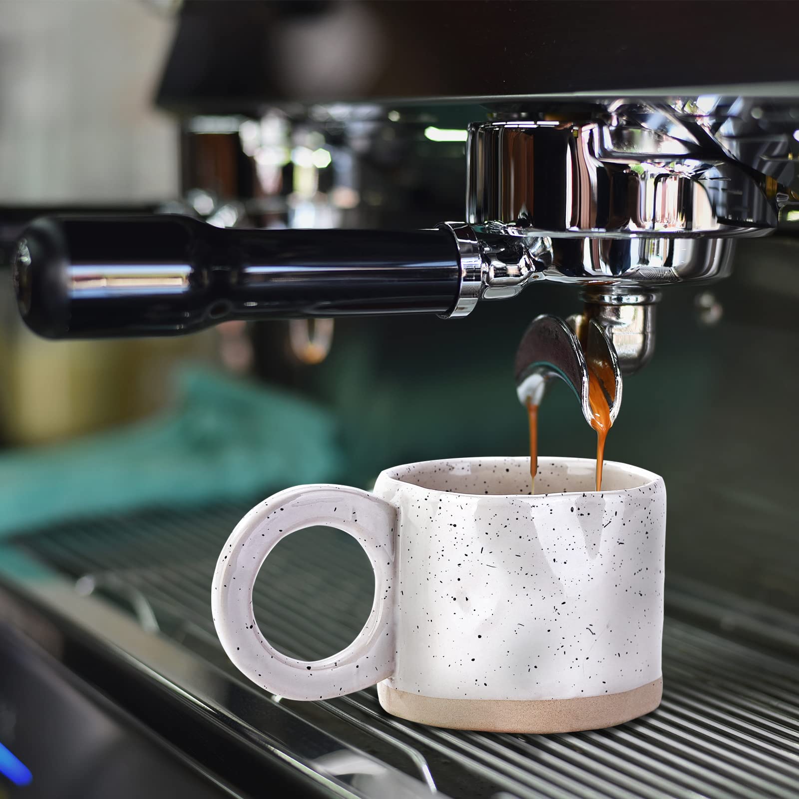 Stoneware Coffee Cups with Handle