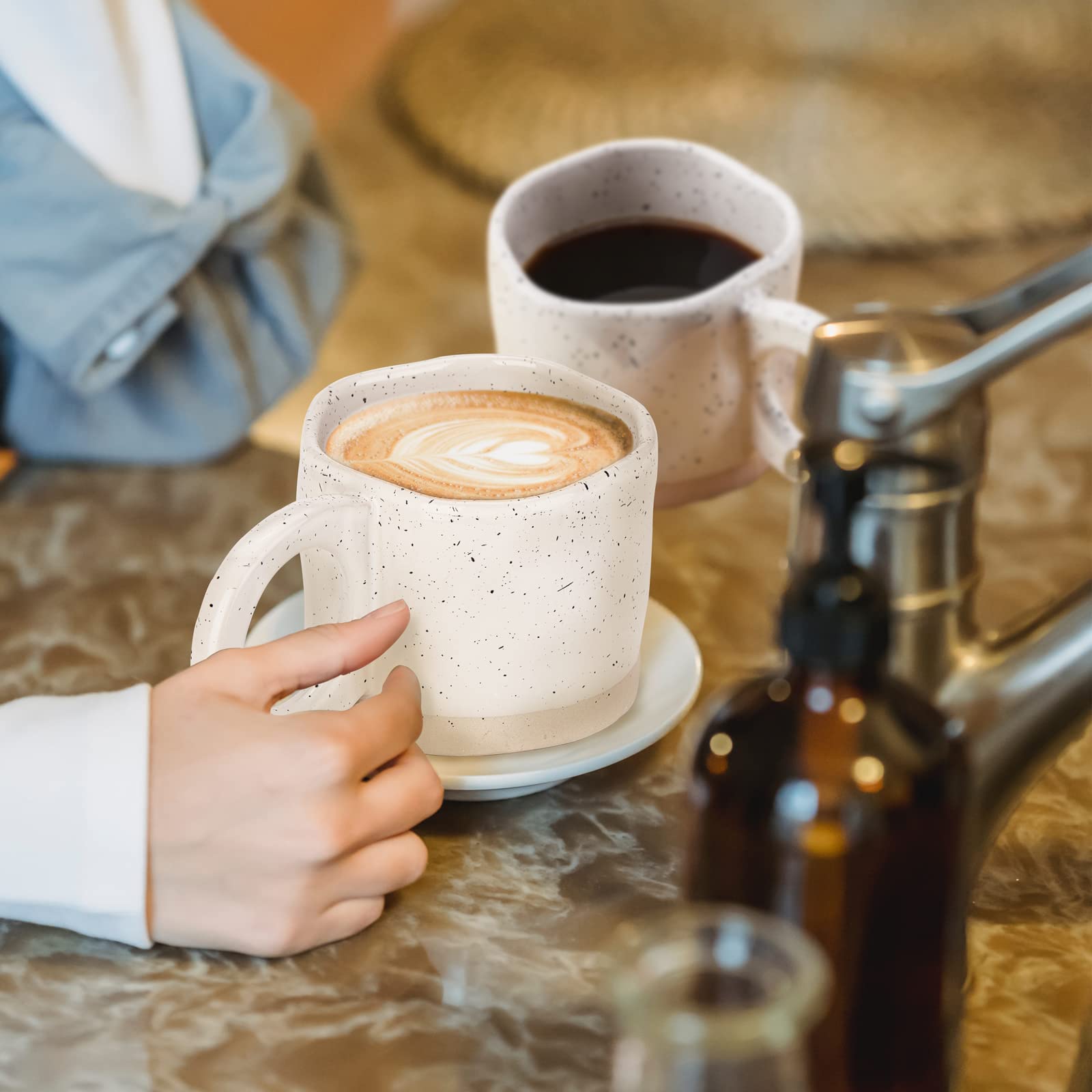 Stoneware Coffee Cups with Handle