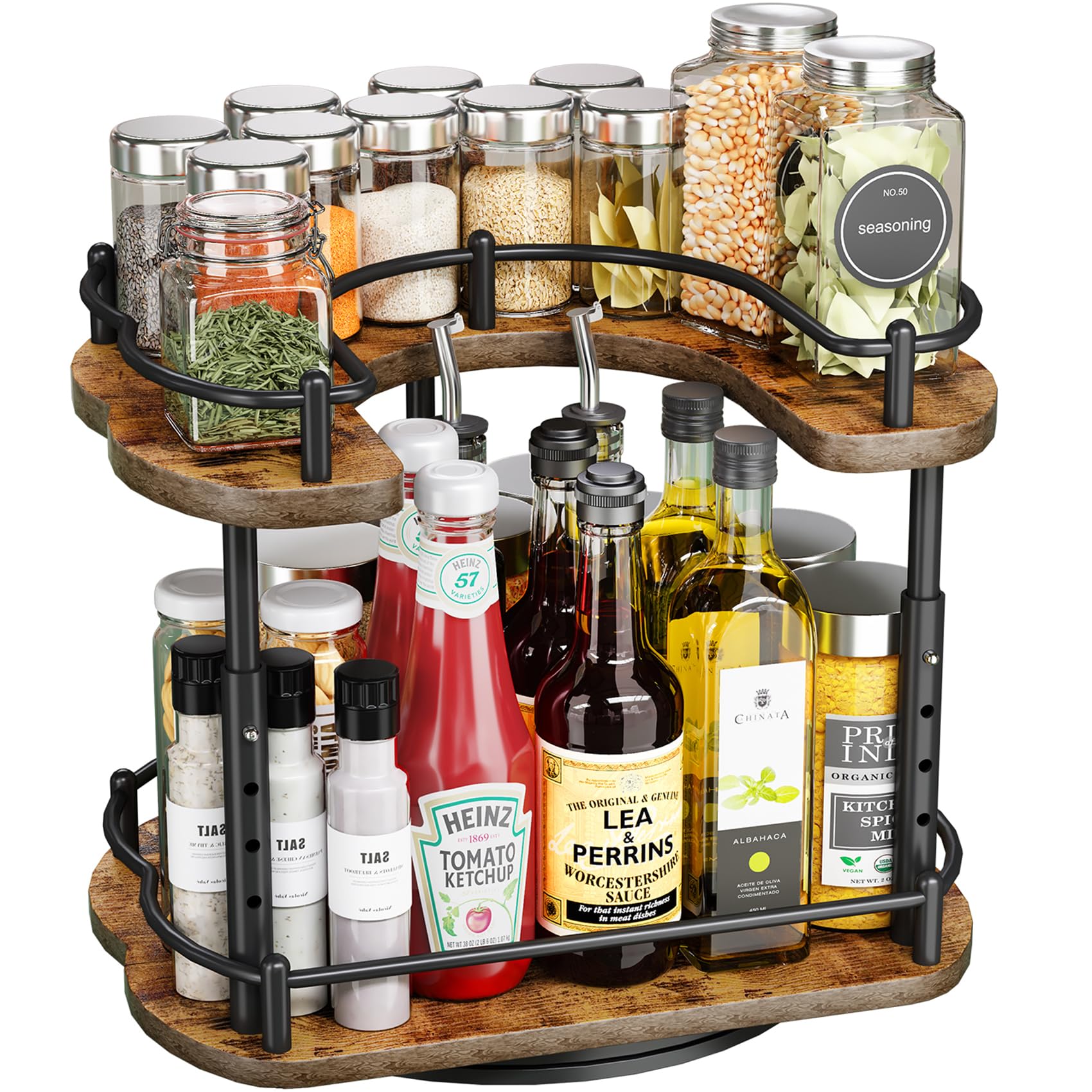 360° Wooden Spice Rack