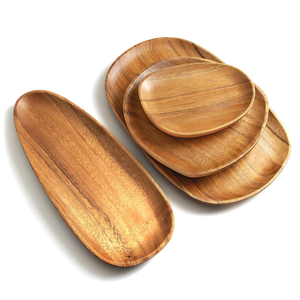 Natral irregular artistic Acacia Wood Tray