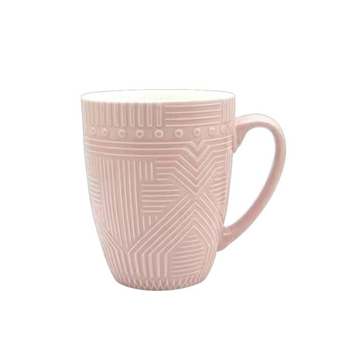 Embossed glaze ceramic cups
