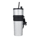 Large capacity titanium cup with straw