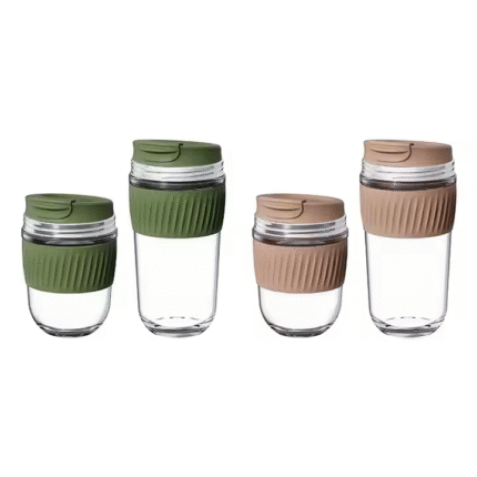 Glass with silicone lid