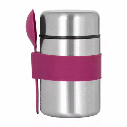 Food insulation jar with spoon