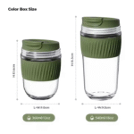 Glass with silicone lid