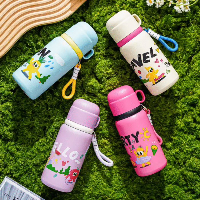 Stainless steel thermos cup with water cup