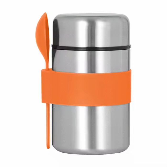 Food insulation jar with spoon