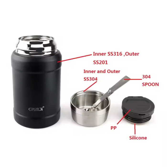 316 stainless steel double-layer insulated food can