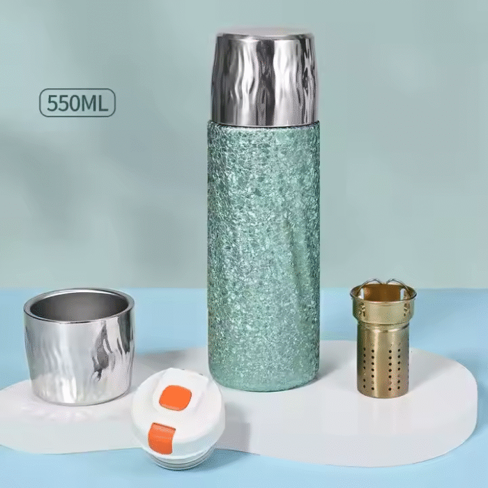 Titanium coated stainless steel water bottle