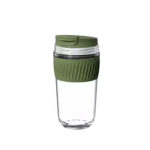 Glass with silicone lid