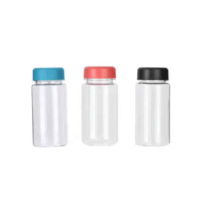 Plastic water bottle with lid