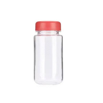 Plastic water bottle with lid