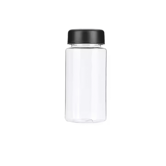 Plastic water bottle with lid