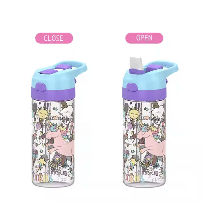 Portable plastic water bottle
