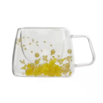 High aesthetic double layer glass cup