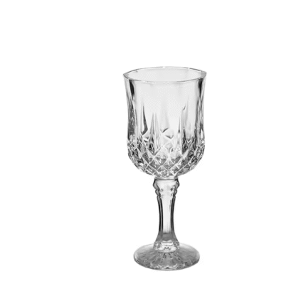 High-stemmed wine glass