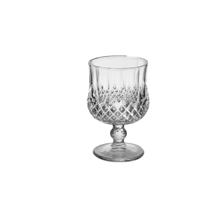 High-stemmed wine glass
