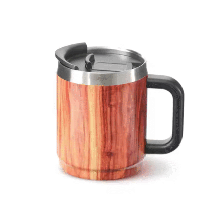 Wood grain stainless steel cup
