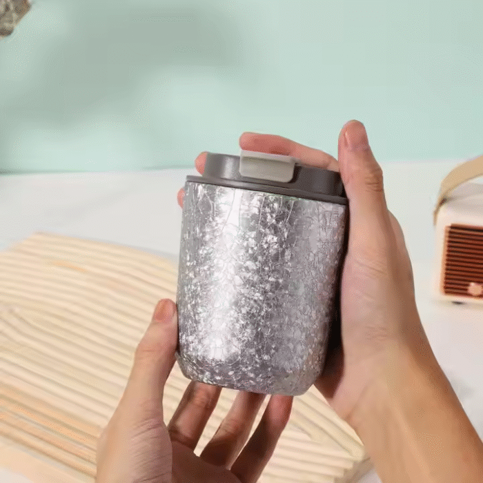 Titanium thermos cup