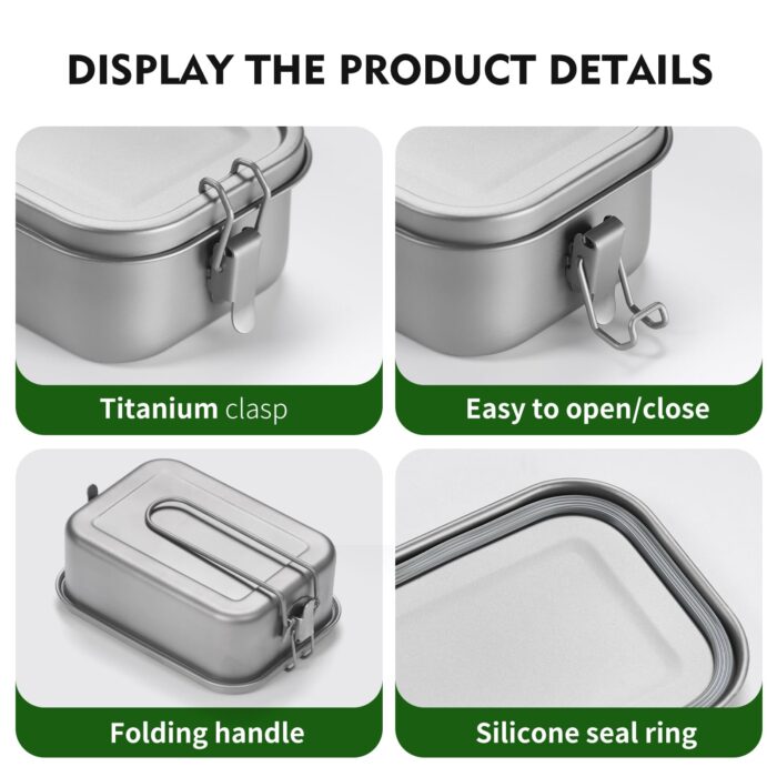 40oz Titanium Lunch Box with Handle