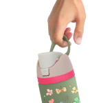 Hidden handle sports water bottle