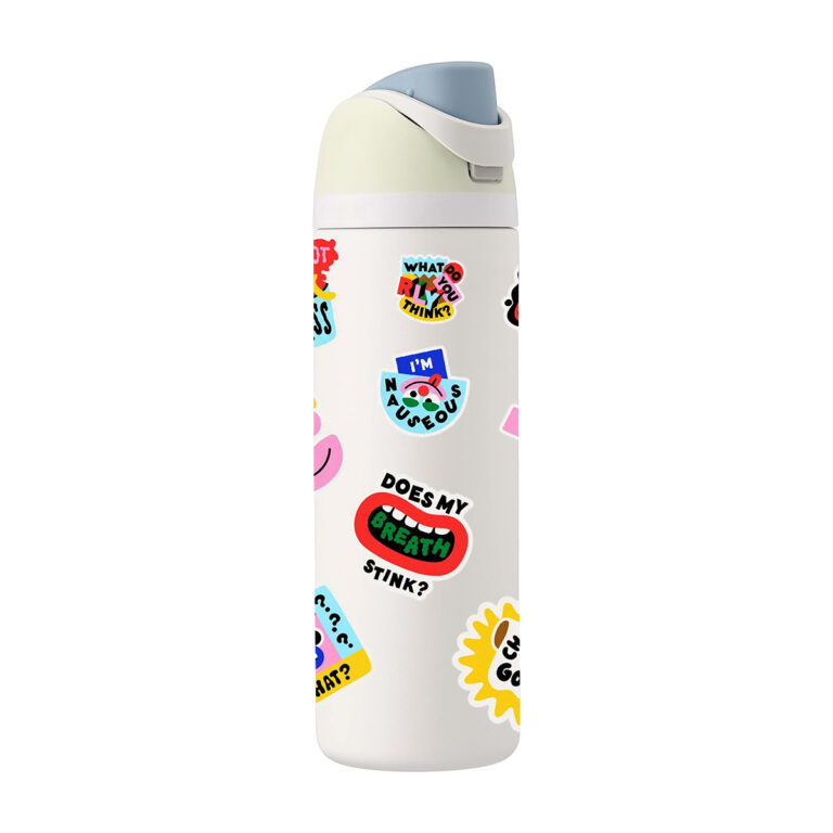 Hidden handle sports water bottle