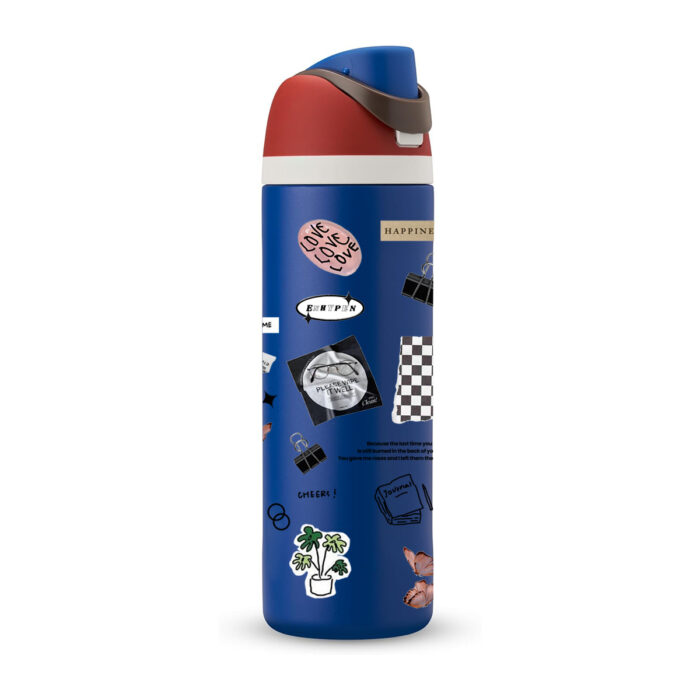 Hidden handle sports water bottle