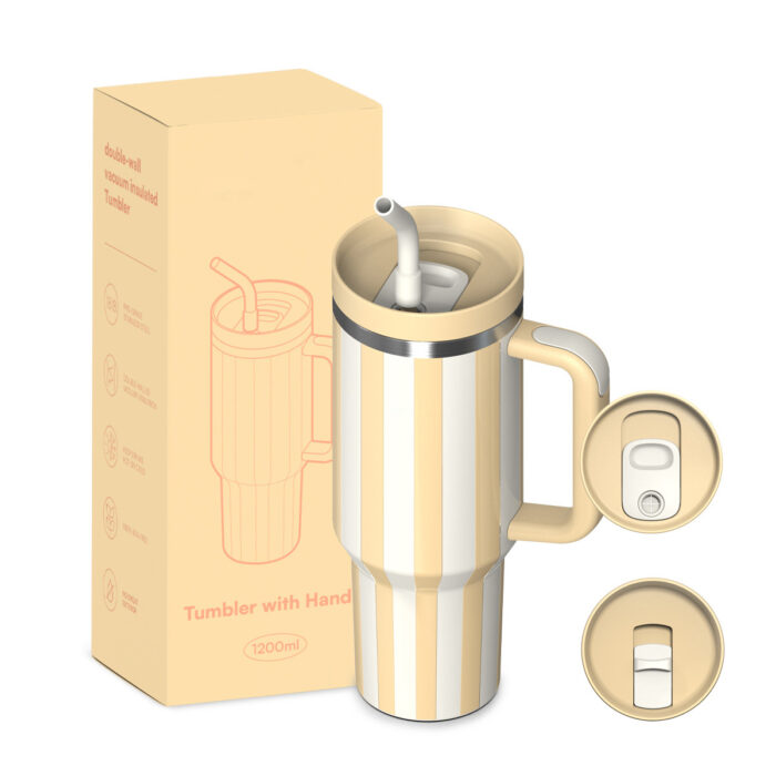 Tumbler with Handle and Straw 40 oz