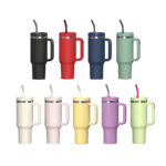Tumbler with Handle and Straw 40 oz