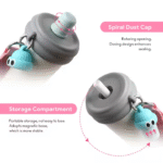 Stainless steel water bottle with straw lid