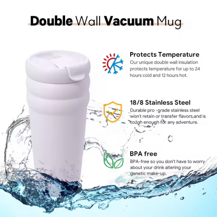 Double-layer stainless steel vacuum cup