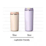Flip-top stainless steel cup
