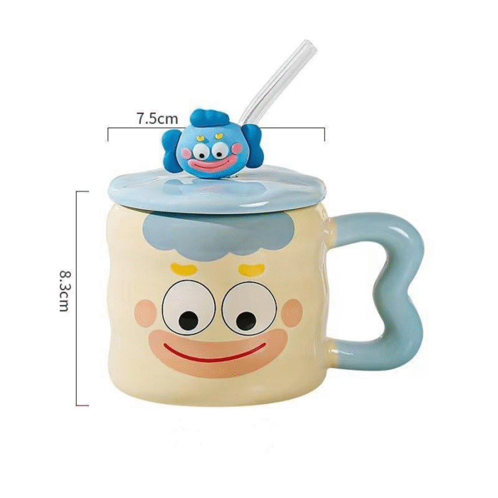 Fashion cartoon INS ceramic cup