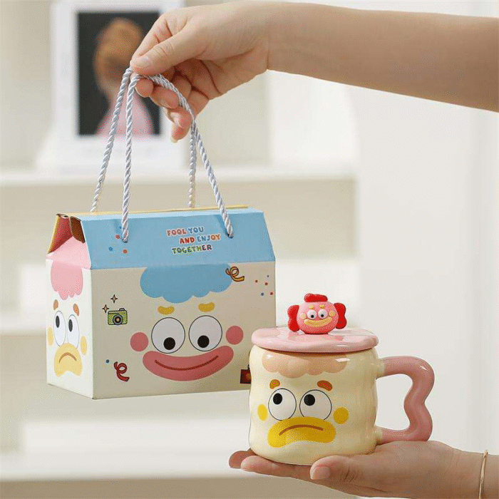 Fashion cartoon INS ceramic cup