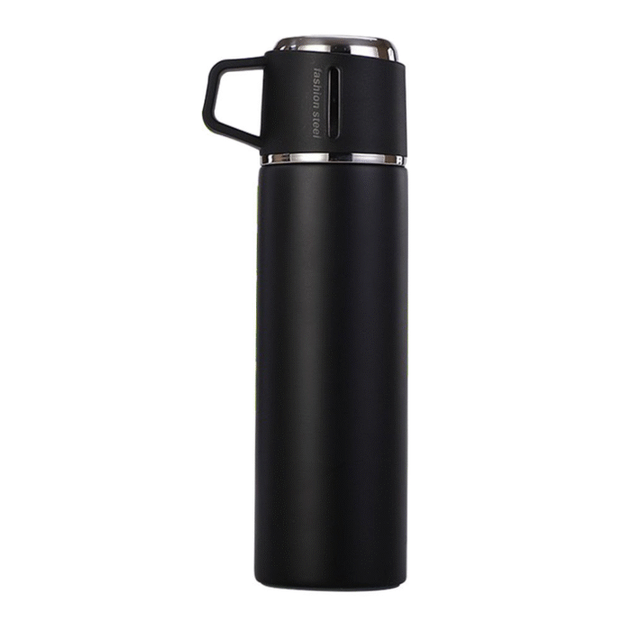 Stainless steel thermos with cup