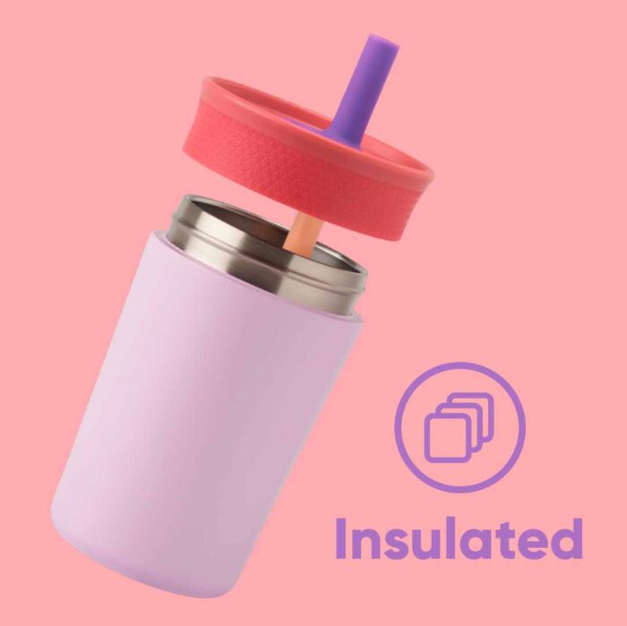 Tumbler with Spill Resistant Flexible Straw