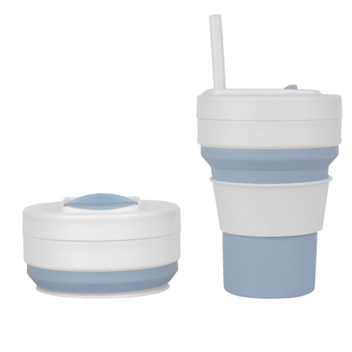 Collapsible Travel Cup With Straw