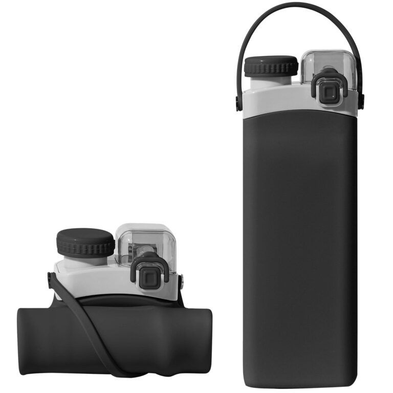 Collapsible Silicone Water Bottle with Handle