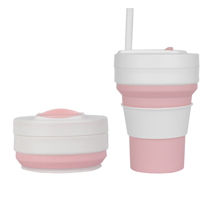 Collapsible Travel Cup With Straw