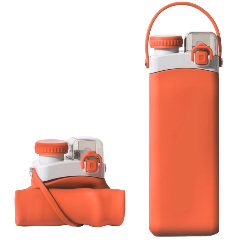 Collapsible Silicone Water Bottle with Handle