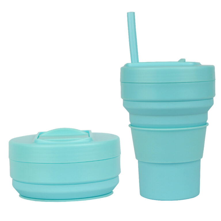 Collapsible Travel Cup With Straw