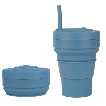 Collapsible Travel Cup With Straw