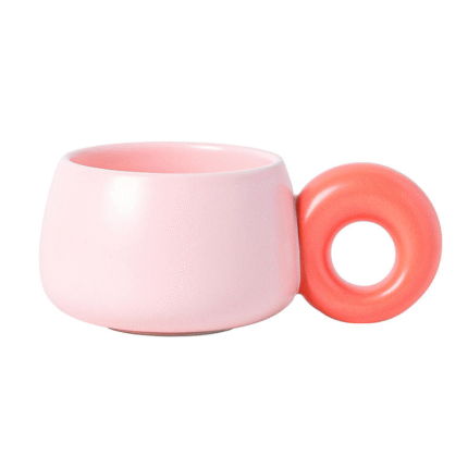 Ceramic cream coffee cup