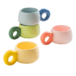 Ceramic cream coffee cup