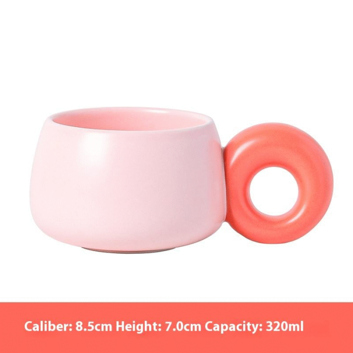 Ceramic cream coffee cup