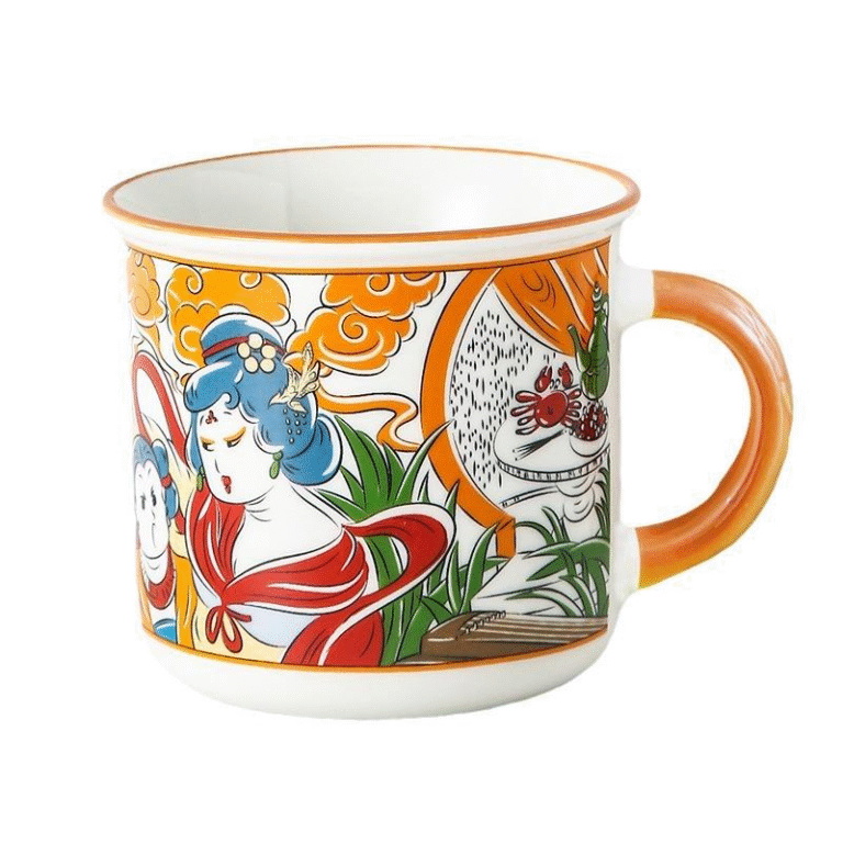 retro cartoon ceramic mug
